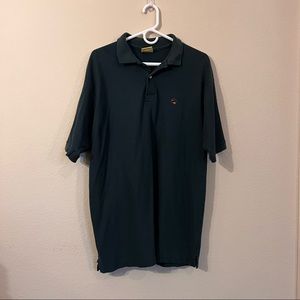 Vintage Forest Green Polo, Collard Shirt with Duck Patch, Slim Fit - XL
